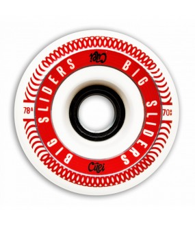 ROUE CUEI BIG SLIDERS 65MM 78A WHITE RED