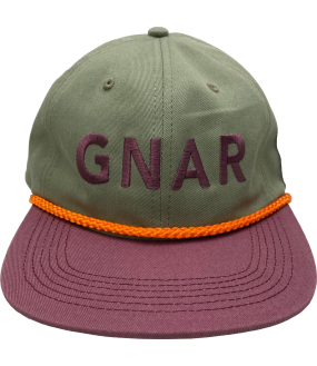 GNARHUNTER CAP - GNAR GREEN/PURPLE SNAPBACK