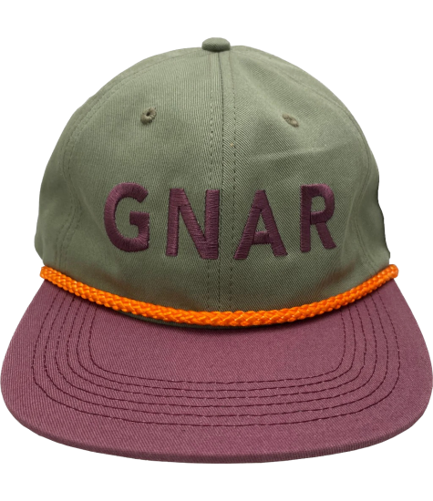 GNARHUNTER CAP - GNAR GREEN/PURPLE SNAPBACK